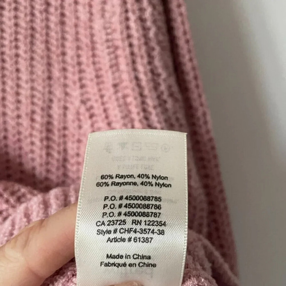 Aritzia Wilfred Essential Chenille Sweater Light Pink Size XS - Picture 7 of 8